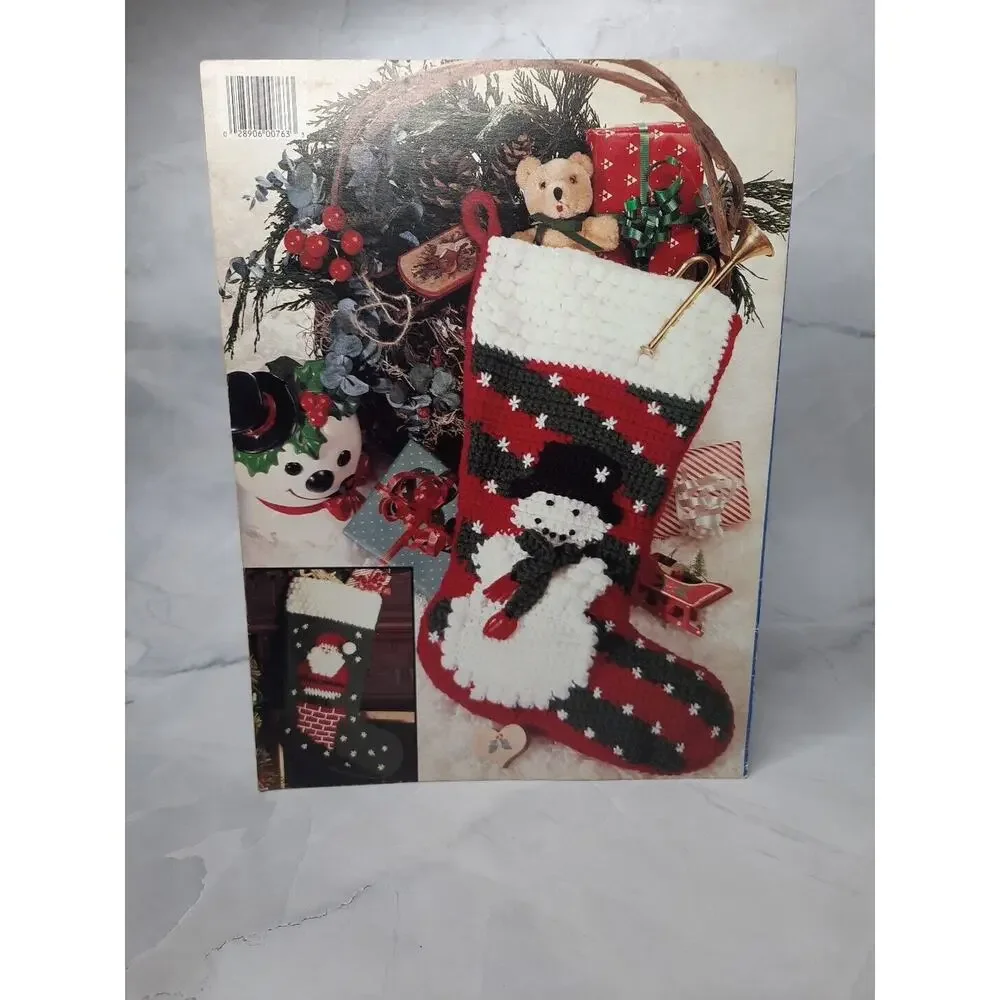 1989 Leisure Arts Crochet Leaflet The Night Before Christmas 4 Stockings